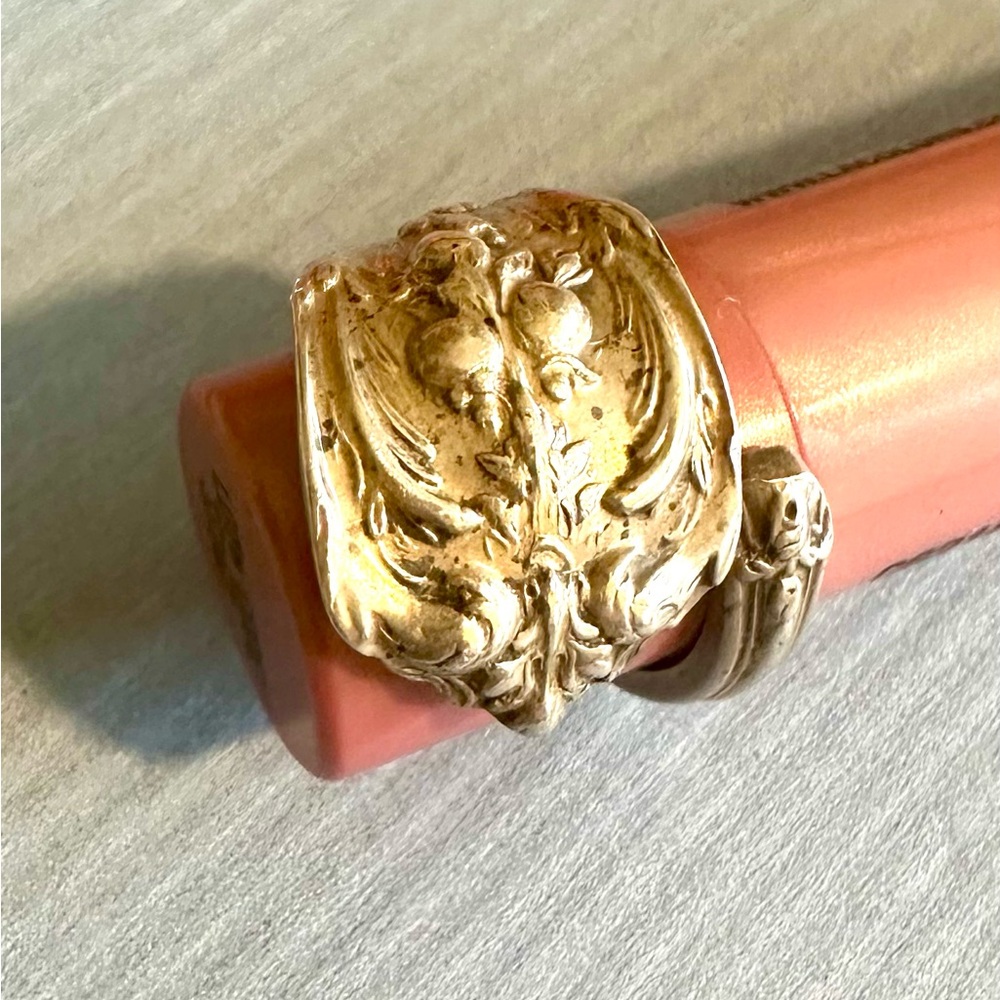 Vintage Sterling Spoon Ring, sz 6